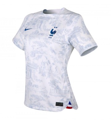 France Replica Away Stadium Shirt for Women World Cup 2022 Short Sleeve